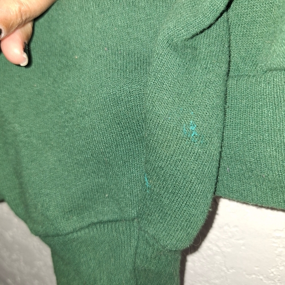 VINTAGE Oarsman 913 Women Sweatshirt XL Green Graphic Dog & Cat Embroidered - Picture 9 of 10